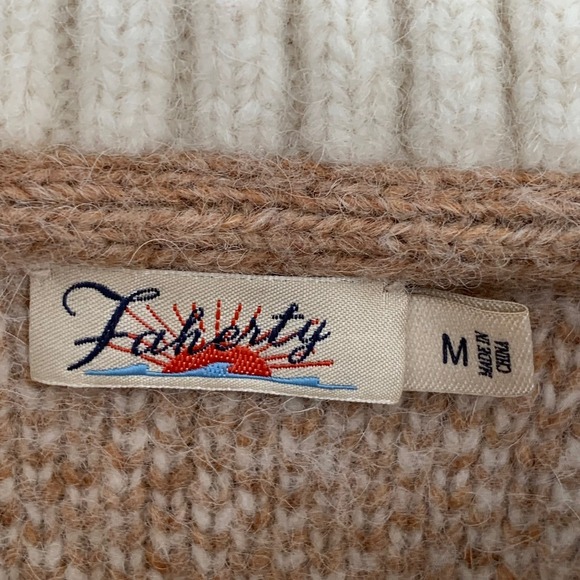 Faherty Saturday Pullover Alpaca Yak Blend Sweater Buffalo Plaid 1/4 Zip Women M - Picture 4 of 11